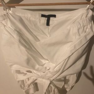 BCBG Max Azria cotton crossed blouse